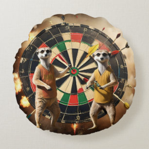 Cojín Redondo Bullseye Burrow: Liga Meerkat Dart,
