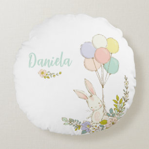 Cojín Redondo Bunny and balloons Decorative Round Pillow