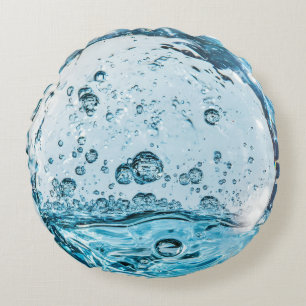 Cojín Redondo Burbuja de Agua de Cristal