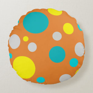 Cojín Redondo Burbujas coloridas y afortunadas