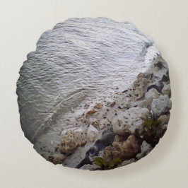 Cojín Redondo Burbujas En La Playa