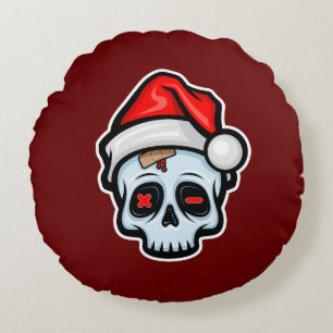 Cojín Redondo Burla de Navidades divertidos, estilo Personalizad