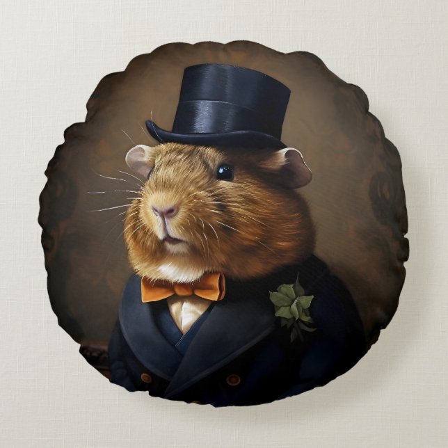 Cojín Redondo Caballero del Cerdo Edwardian Guinea (Anverso)