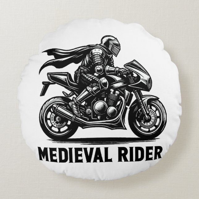 Cojín Redondo caballero medieval (Anverso)