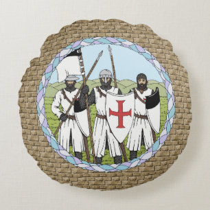 Cojín Redondo Caballeros Templarios medievales