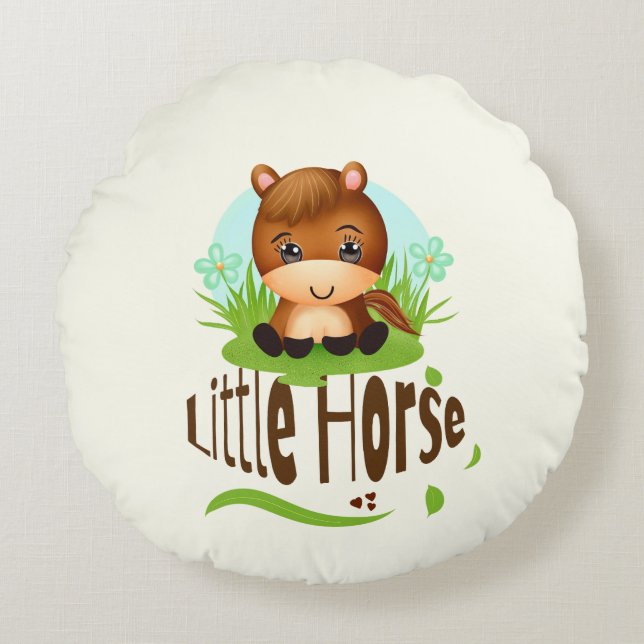 Cojín Redondo Caballo pequeño (Anverso)