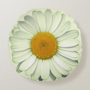 Cojín Redondo Cabeza de flor de margarita grande y linda