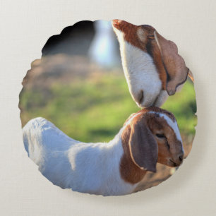 Cojín Redondo Cabra y bebé de la madre