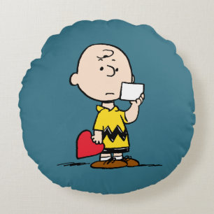 Cojín Redondo Cacahuetes   San Valentín Charlie Brown