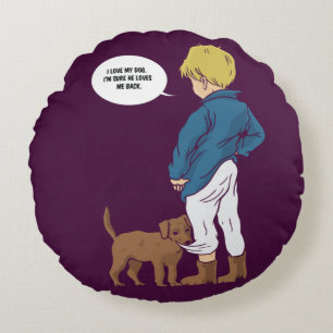 Cojín Redondo Cachorro de Terranova