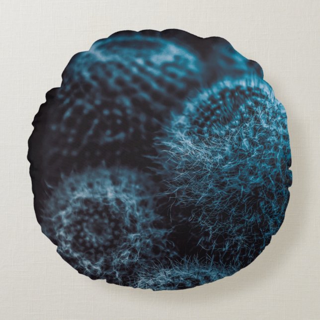 Cojín Redondo Cactus oscuro (Anverso)