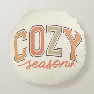 Cojín Redondo Caída de la "Temporada Acogedora" / Otoño
