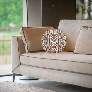 Cojín Redondo Caída fabulosa y azul