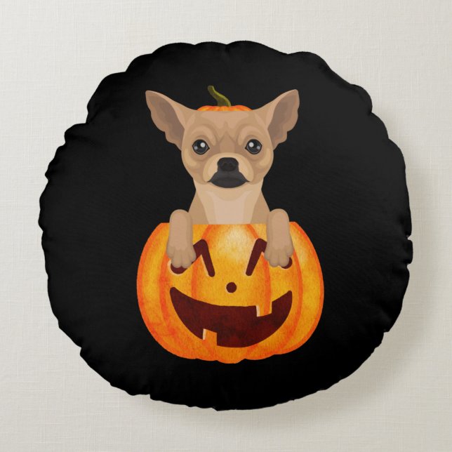 Cojín Redondo Calabaza Chihuahua    (Anverso)