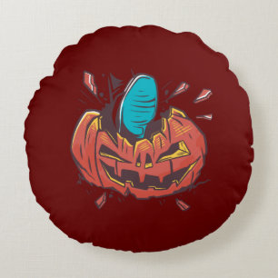 Cojín Redondo Calabaza de Halloween Vamos a ser aplastada