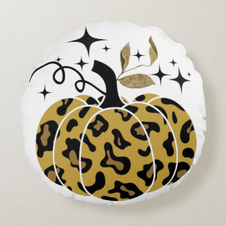 Cojín Redondo Calabaza de leopardo mágico