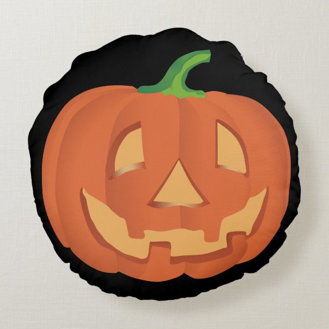 Cojín Redondo Calabaza para Halloween 1 (Reverso)