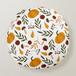 Cojín Redondo Calabazas, granadas y pieles