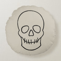 Calavera - Blanco óseo y negro mural