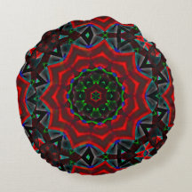 caleidoscopio con gradiente circular, verde y rojo