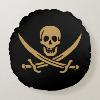 Cojín Redondo Calico Jack, Pirata Azteca de Oro y Pirata de Cutl