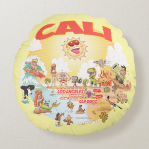 Cojín Redondo California Sunshine Paradise Poufs