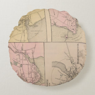 Cojín Redondo Camden, Wiscasset, Damariscotta, Newcastle