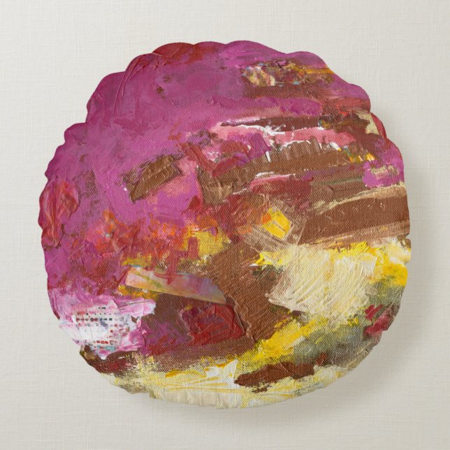 Cojín Redondo Camina por ella (Anverso)