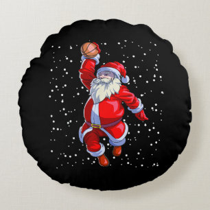 Cojín Redondo Camiseta de Navidad de Baloncesto Hombres Chicos B