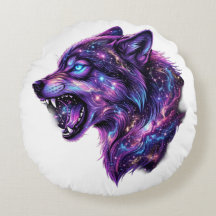 Camiseta gráfica de lobo rugiente galáctico cósmic