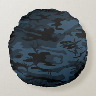 Cojín Redondo Camo gris oscuro