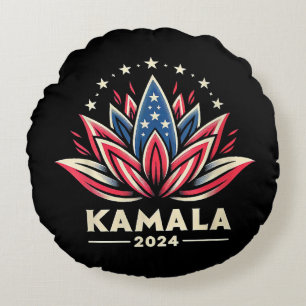 Cojín Redondo Campaña Presidencial de Mujeres Kamala Harris 2024
