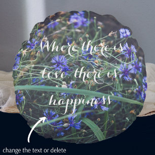 Cojín Redondo Campo de verano de Cornflower