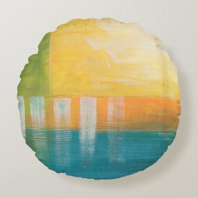 Cojín Redondo Campos de cítricos I (Anverso)