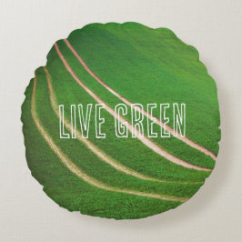 Cojín Redondo Campos verdes