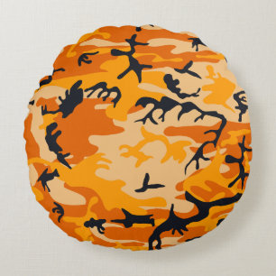 Cojín Redondo Camuflaje naranja, Ejército