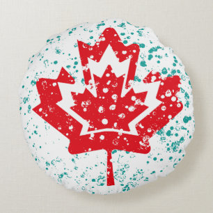 Cojín Redondo CANADA double RAIN EARTH MAPLE BY MASANSER PIXELAT
