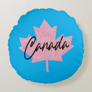 Cojín Redondo Canadá Hoja de arce