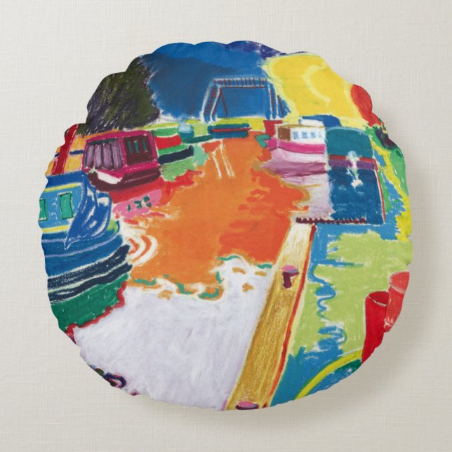 Cojín Redondo Canal en Dundas (Anverso)