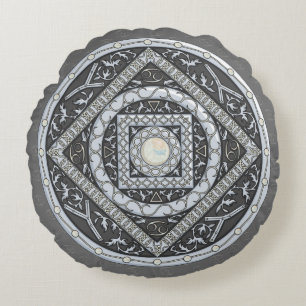 Cojín Redondo Cáncer Mandala Round Pillow