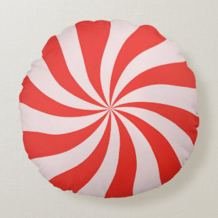 Cojín Redondo Candy Cane PinWheel