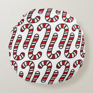 Cojín Redondo Candy Canes