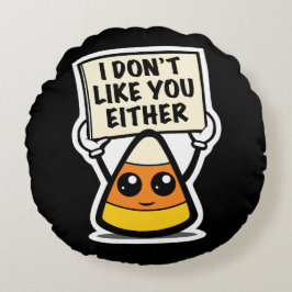Cojín Redondo Candy Corn "Yo tampoco me gustas"
