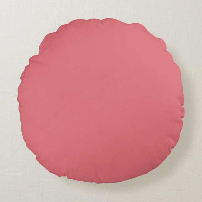 Cojín Redondo Candy pink (solid color)  (Anverso)