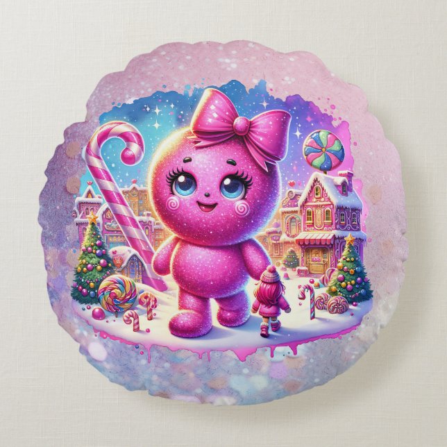 Cojín Redondo CandyLand GumDrop (Anverso)
