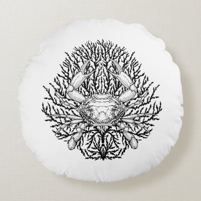 Cojín Redondo Cangrejo (Anverso)