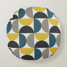 Cojín Redondo Cañón de verano moderno y azul