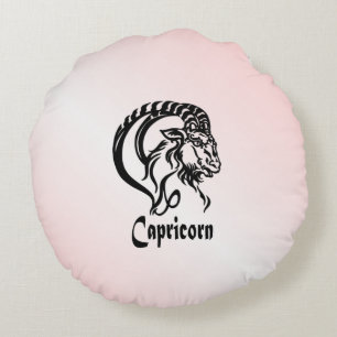 Cojín Redondo Capricornio la Cabra de Mar Zodiaco
