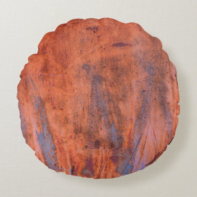 Cojín Redondo Captación textureabstracta, envejecida, envejecida (Anverso)