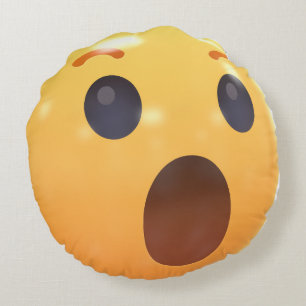 Cojín Redondo Cara de Emoji Riéndose Divertida